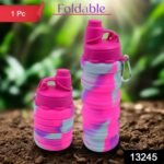 Silicone Foldable Water Bottle (1 Pc / 24 cm Foldable / 500 ML) - Image 2
