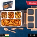 Leak-Proof Lunch Box with 4 Compartments for School & Office Use - Image 2