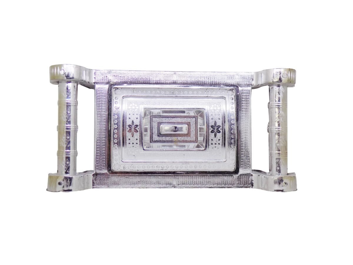 Multipurpose 4 Section Royal Design Silver Storage / Gift Box - Image 4