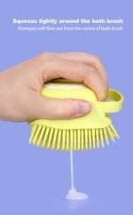 Silicone Massage Bath Body Brush Soft Bristle With Shampoo Dispenser - Image 5