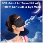 3in1 Air Travel Kit with Pillow, Ear Buds & Eye Mask - Image 3