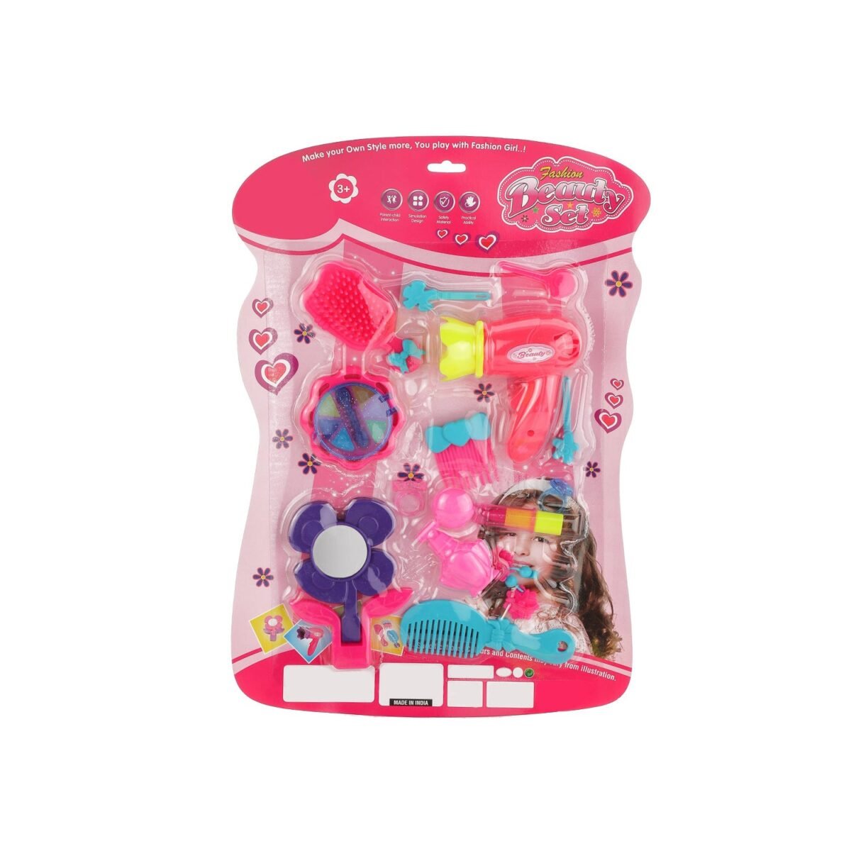 Girl's Bring Along Beauty Suitcase Makeup Vanity Toy (Multicolour) - Image 1