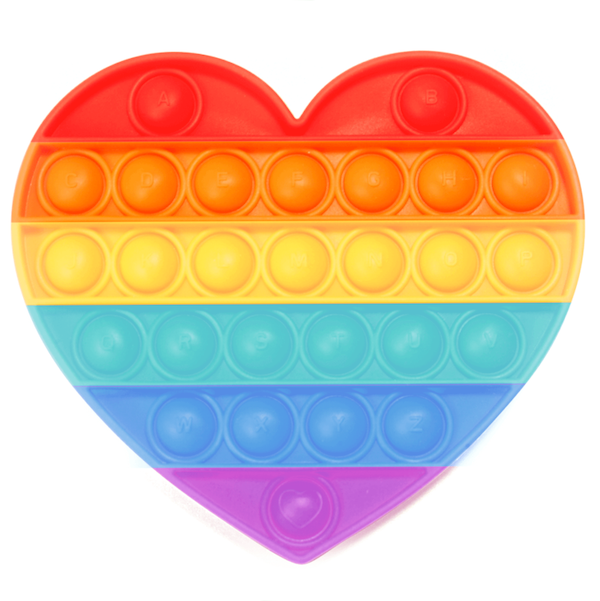 RRHEAT_ec1f3267-1736-4ac5-a841-3bce1f5be1af.png Random Shape Rainbow Colored Fidget (1Pc Only) - Image 1