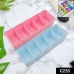 5 Compartments Socks / Handkerchief / Underwear Storage Box Socks Drawer Closet Organizer Storage Boxes (pack of 2) - Image 2