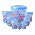 Air Tight Plastic Transparent Container Set (10000ml, 7000ml, 5000ml, 3000ml, 2000ml, 1000ml, 750ml, 500ml) - Image 4