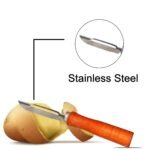 Wooden Handle and Stainless Steel Vegetable Peeler - Image 3