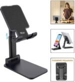 Foldable Mobile Stand with Angle Adjustable Desktop Table Mobile Holder - Image 3