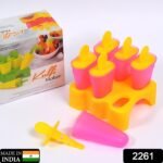 Kulfi Maker Moulds Set Plastic Homemade Kulfi Mould 6pcs Set For Freezer Use - Image 2