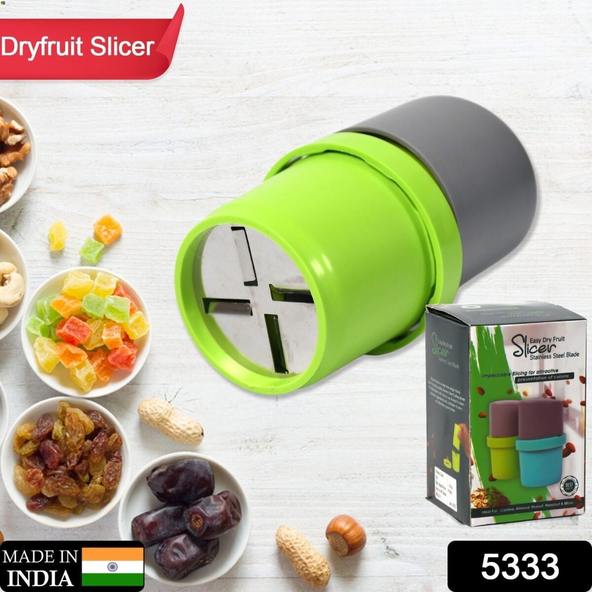 Plastic Dry Fruit and Paper Mill Grinder Slicer - 3-in-1 Blade for Chocolate and Butter, Standard, Multicolor - Image 2