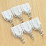 Adhesive Sticker ABS Plastic Hook Towel Hanger for Kitchen / Bathroom - Image 6