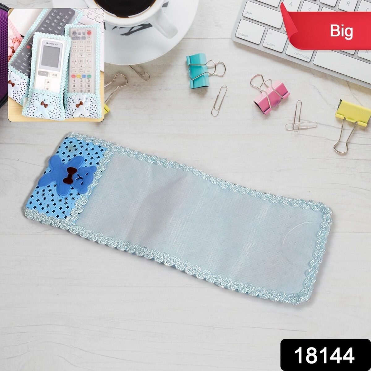 Remote Control Cover - Cartoon Cloth Lace Protective Case (Big, 24×8cm) - Image 2