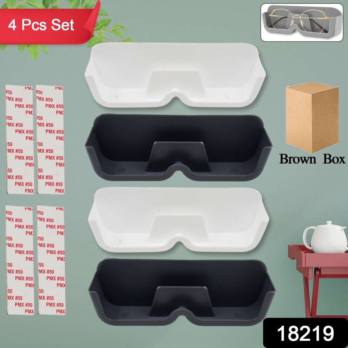 Wall Mounted Sunglasses Holder (4 Pcs Set) - Image 2