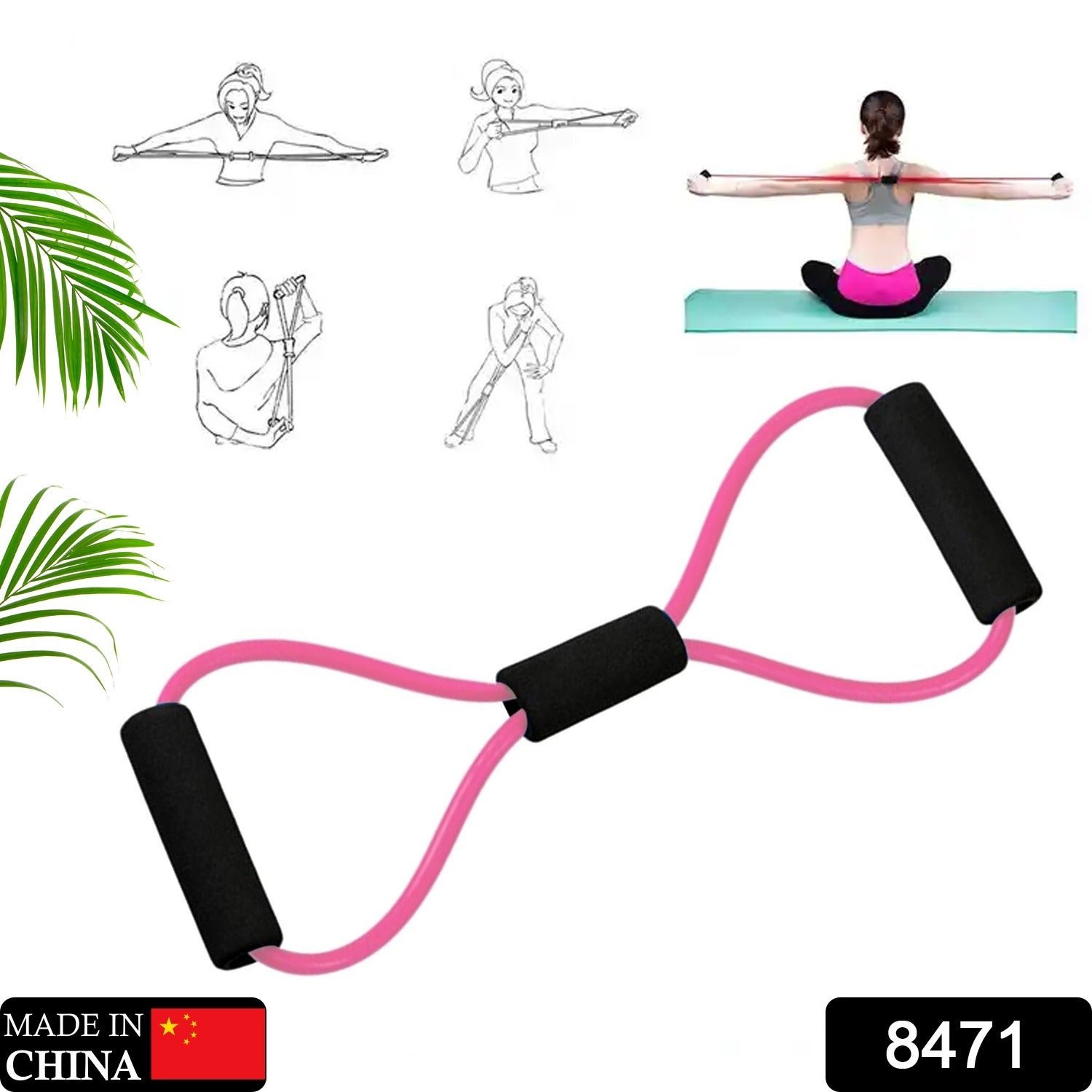 a6ded7eb-3b97-41c7-9933-3bc2818b6641.jpg Sport Resistance Loop Band (1 Pc): Exercise, Yoga, Fitness, Mix Color - Image 1