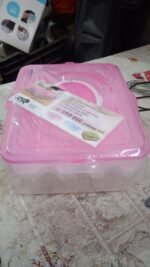 2Layer, 32 Grid Egg Tray with Lid Egg Carrier Holder for Refrigerator, Camping Food Storage Container with Handle (1 Pc ) - Image 8