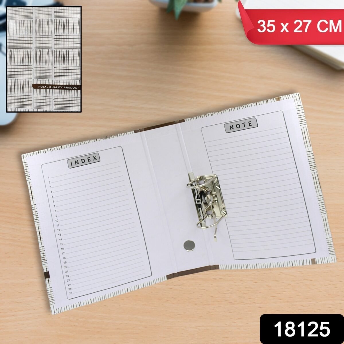 Office Lever Arch Binder Box File Organizer for Documents (35×27 Cm, 1 Pc) - Image 2
