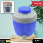 Insulated Water Jug, Insulated Plastic Water Jug with a Sturdy Handle, Water Jug Camper with Tap Plastic Insulated Water Storage Cool Water Storage for Home & Travelling (6000 ML) - Image 2