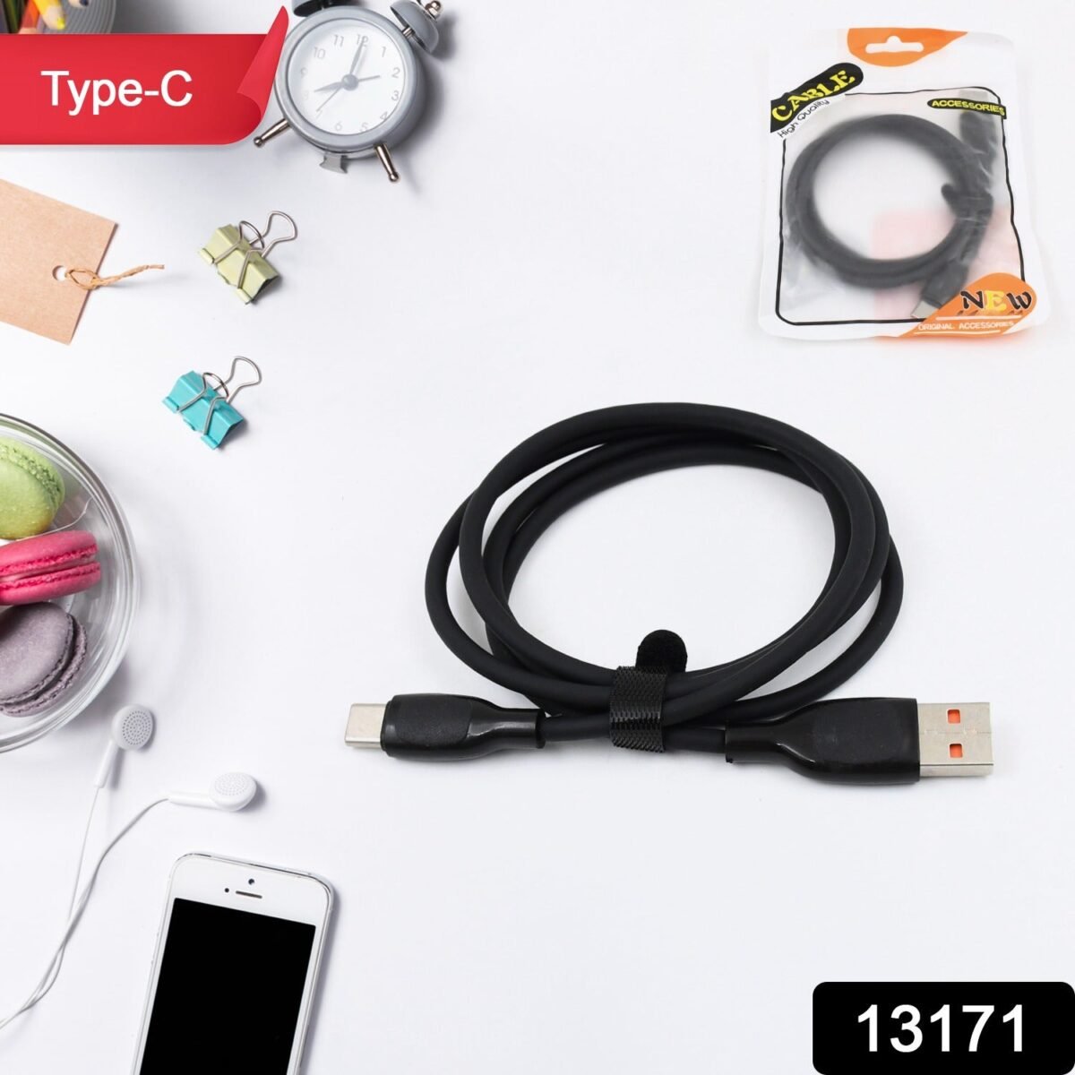 Type C data cable Fast Charging Cable (1 Mtr. Approx / 1 Pc) - Image 2