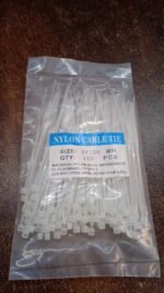 3×100 MM Nylon Self Locking Cable Ties, Heavy Duty Strong Zip Wire Tie. Pack of 100pc - Black - Image 8