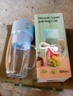 Portable Electric Juicer With Handle & Straw, USB Rechargeable 6 Stainless Steel Blades (500 ML) - Image 7