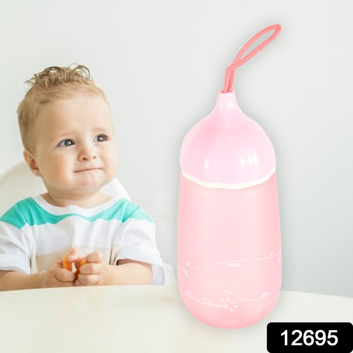 Unique Shape Premium Plastic water bottle With Dori Easy to Carry leakproof BPA-free, water Plastic water bottle for children, Home, School (1 Pc / 550 ML) - Image 2