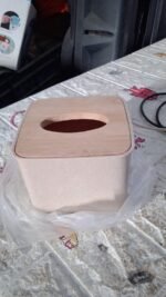 Tissue Box Desktop Stand Bamboo Tissue Cover Box Rectangular Paper Towel Holder Removable Tissue Dispenser for Bathroom Vanity Countertop Bedroom Car Holder Paper Towels Dispenser (1 Pc ) - Image 8