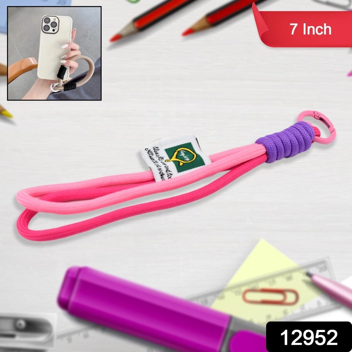 Multipurpose Hand Wrist Strap Lanyard Cellphone, Phone Strap (1 Pc / 7 Inch / Multicolor) - Image 2