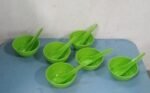 Plastic Soup Bowl & Spoon Set for Kitchen (6-Pcs) - Image 8