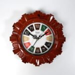 Wooden Look Round Wall Clock - Battery Operated, Easy-to-Read, Plastic Design for Home/Office - Image 4