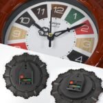 Wooden Look Round Wall Clock - Battery Operated, Easy-to-Read, Plastic Design for Home/Office - Image 6
