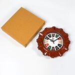Wooden Look Round Wall Clock - Battery Operated, Easy-to-Read, Plastic Design for Home/Office - Image 7
