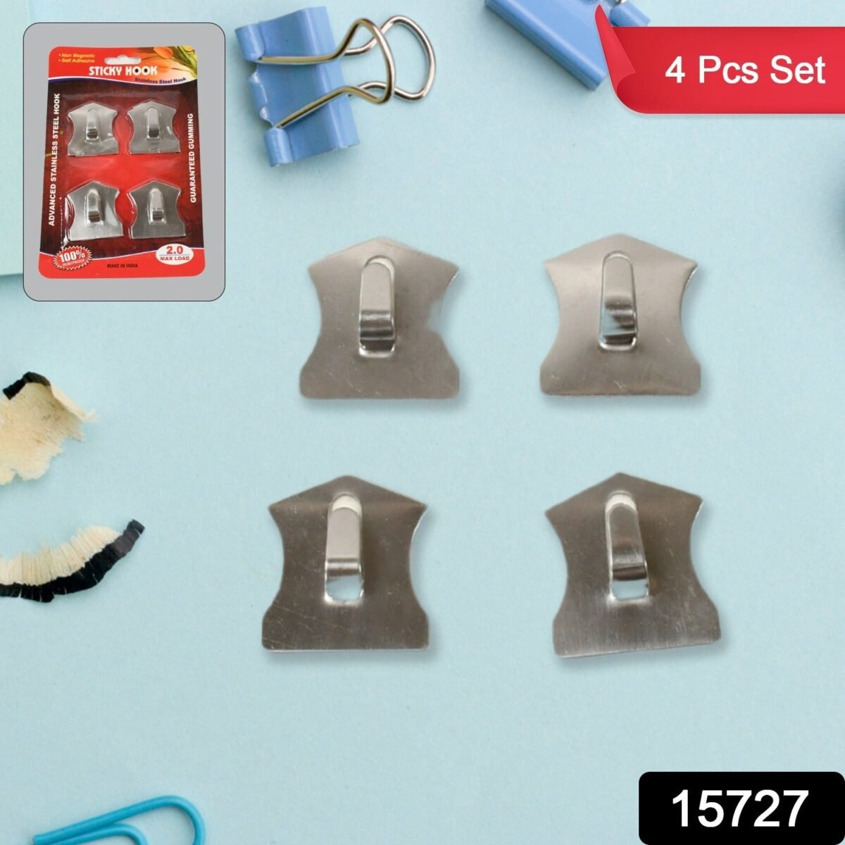 Self-Adhesive Stainless Hooks – Waterproof for Robes, Coats & Towels - Image 2