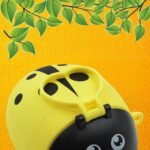 Cute Plastic Bug Shape Water Bottle with adjustable shoulder strap, 4 wheel &  Straw, portable drinking cup Water Bottle For Kids | Water Bottle | Return Gift For Kids | Water Bottle With Straw | School Kinds Water Bottle (1 Pc) - Image 8