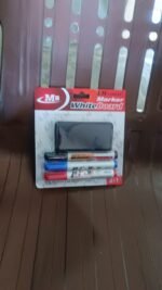 Whiteboard Marker Set (Blue, Black, Red) with Board Duster - Pack of 4 - Image 8