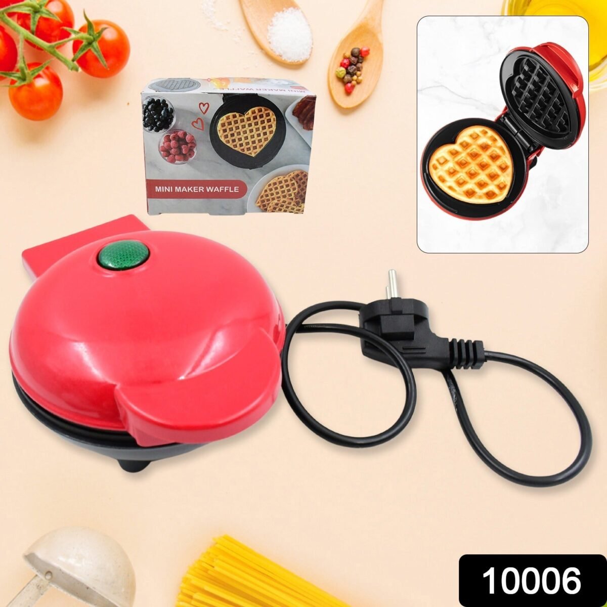 Mini Waffle Maker Machine Waffle Iron Home Appliances Kitchen Gift Easy To Clean, On-Stick Surfaces, Perfect Breakfast, Dessert, Sandwich, Pan Cakes, Paninis / Other Snacks Machine - Image 1