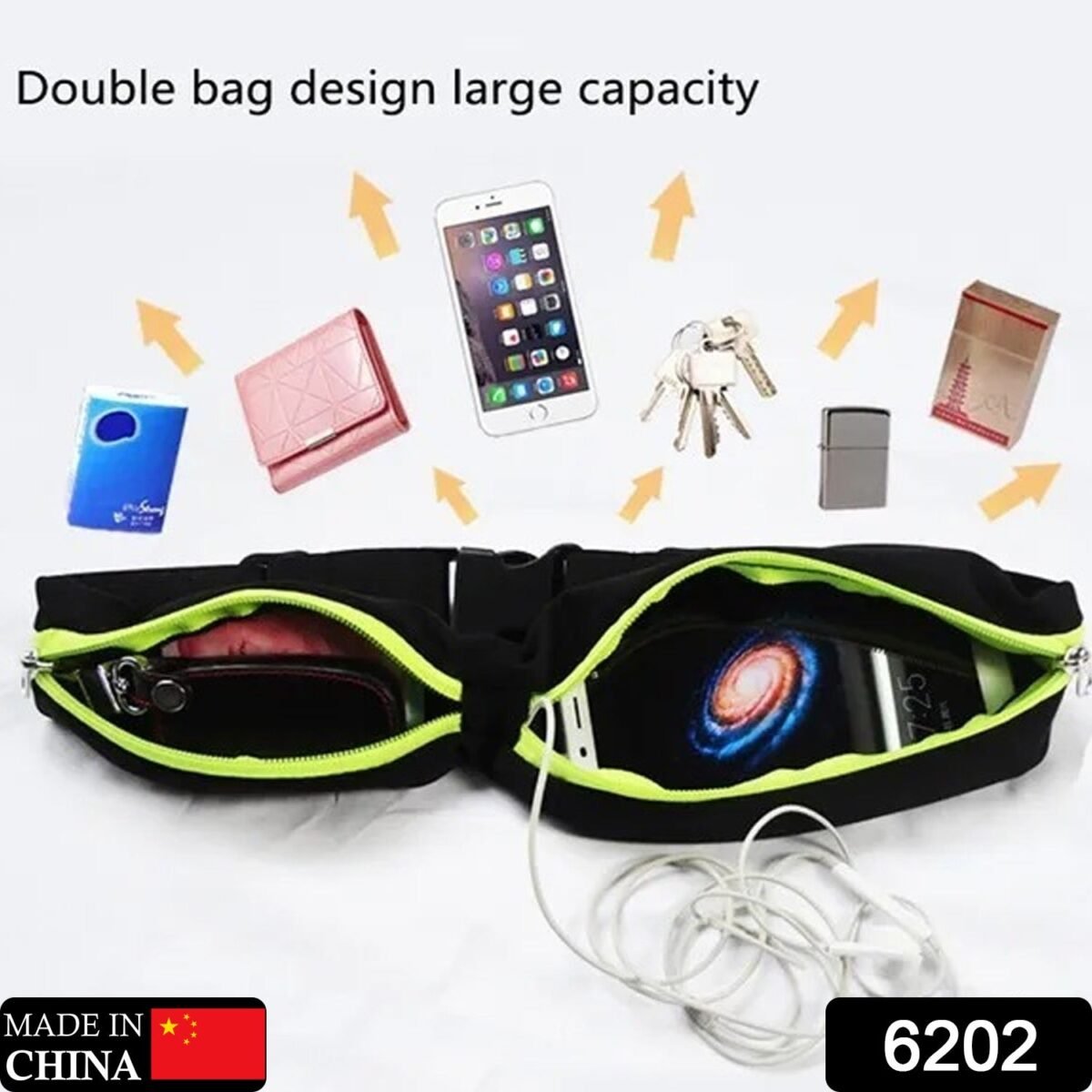 Running Hiking Jogging Walking Reflective Waterproof Waist Bag Compatible Belt Bag - Image 3