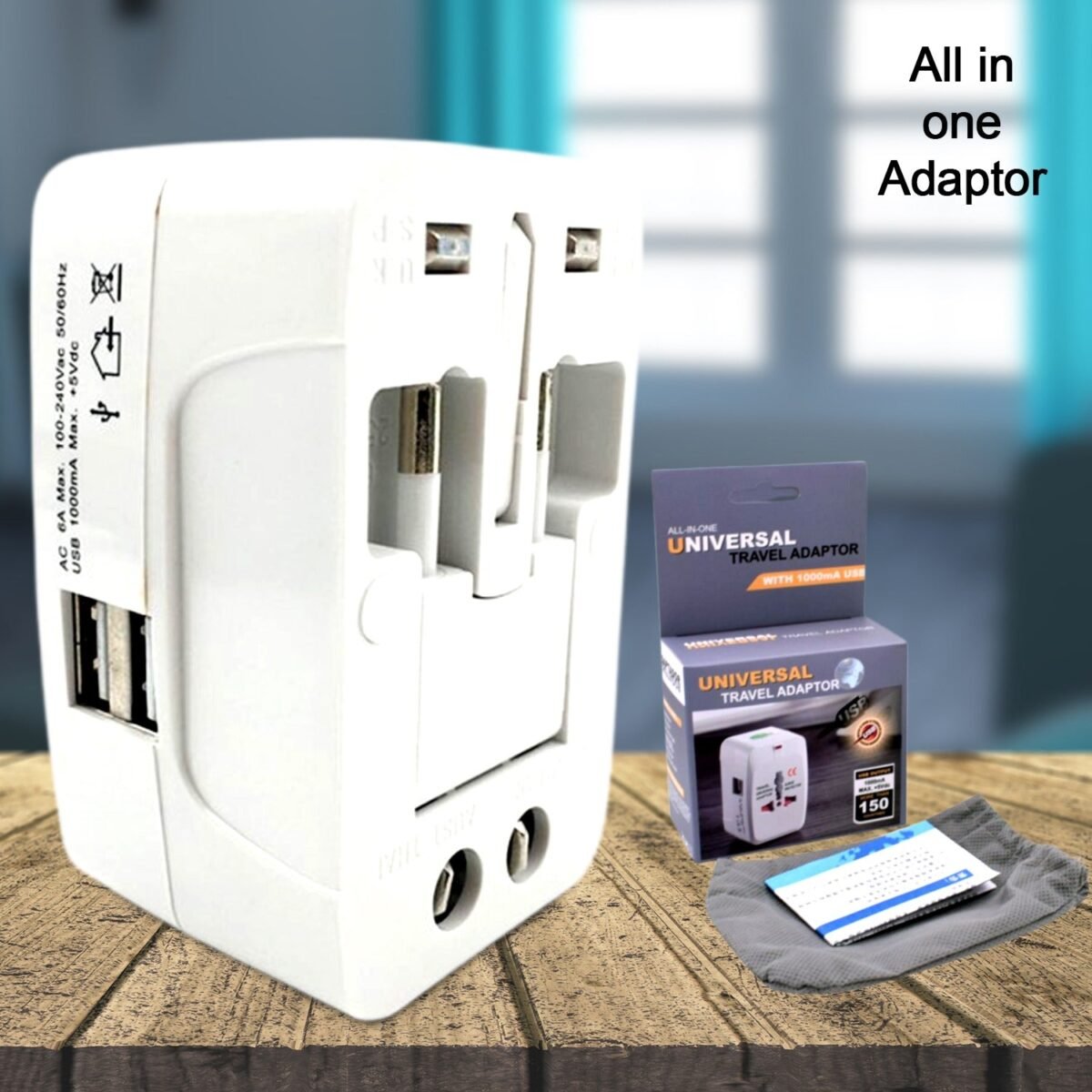 All-in-One Universal Worldwide Travelling AC Adaptor Plug (AU / UK / US / EU) International Power Charger Electric USB Power Plug Socket Adapter Converter (1 Pc) - Image 2