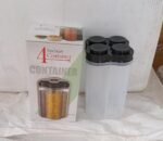 Plastic Lock Food Storage 4 Section Container Jar for Grocery, Fridge Container. - Image 7