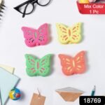 Butterfly Shape Eraser Rubber (1 Pc / Mix Colour & Design) - Image 2