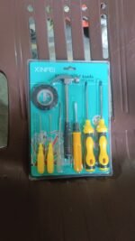 8 In 1 Hand Tool Kit, Steel And Plastic Hammer, Screwdriver & Tape - Image 8
