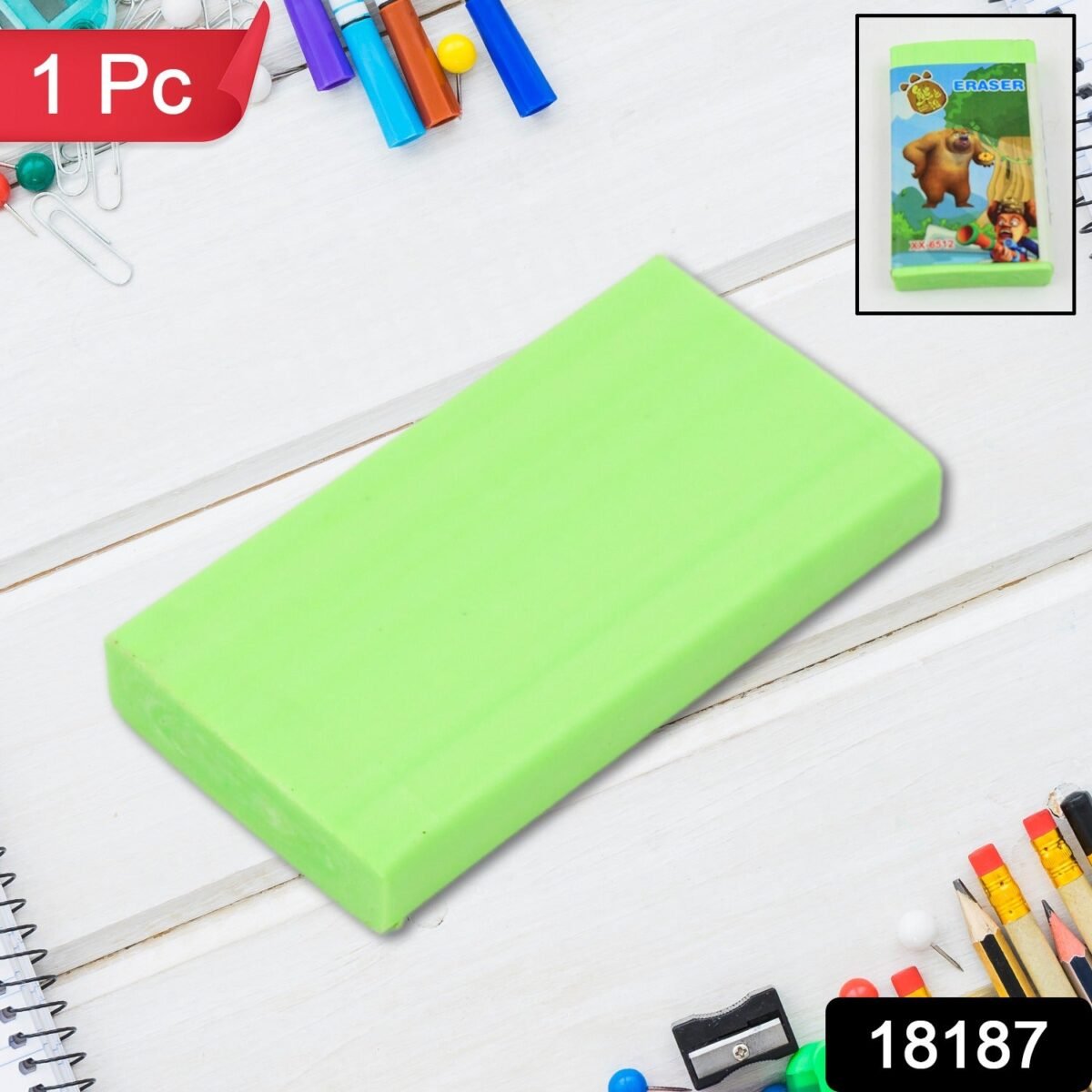 Fancy & Stylish Eraser (1 Pc / Mix Design) - Image 2