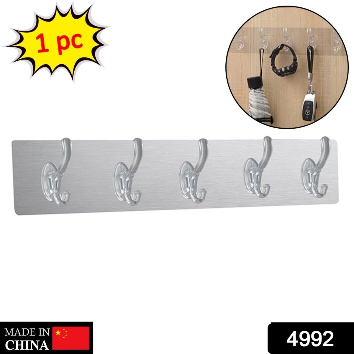 Adhesive Transparent Heavy Duty Wall Hook - Image 2