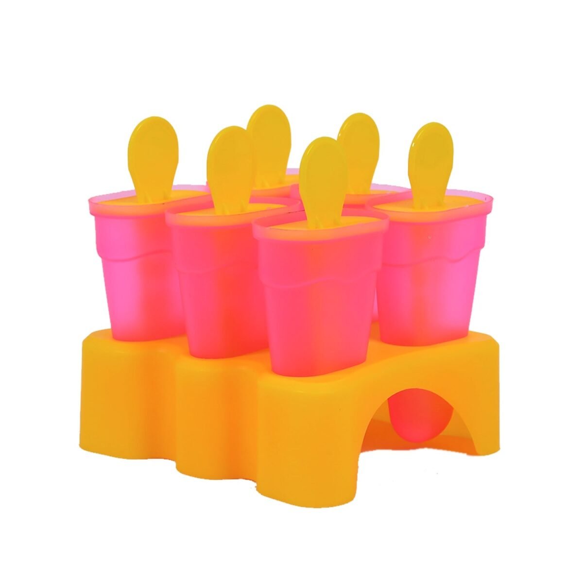 Kulfi Maker Moulds Set Plastic Homemade Kulfi Mould 6pcs Set For Freezer Use - Image 4