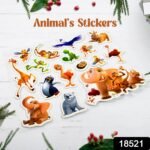 Animals Design Adhesive 3D Stickers (1 Sheet / 22×19 Cm) - Image 2