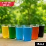 Apex Pyramid Design Unbreakable Plastic Glass – 300 ML - Image 2