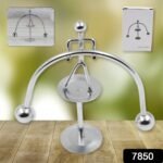 Mini Steel Balance Toy (1 Pc): Desk Decor, Perpetual Motion, Physics Toy - Image 2