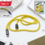 Type C data cable Fast Charging With Light (1 Mtr. / 1 Pc) - Image 4