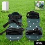 Lawn Aerator Sandals, Garden Grass Aerator Spiked Sandals Green Studded Shoes for Yard Patio Garden Excavation - Image 2