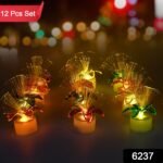 Fiber Optic Light, Mini Color Change LED Table Centerpieces, Light Up Candle - Pack of 12 - Image 2
