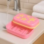 Star Shaped Self Design Soap Case Holder for Bathroom