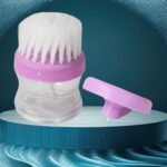 Plastic Wash Basin Brush Cleaner with Liquid Soap Dispenser (Multicolour) - Image 4